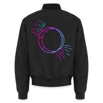 Rhönrad Sport - Unisex Bomberjacke - Schwarz - Hinten - AI Model Male 185 light (185cm)