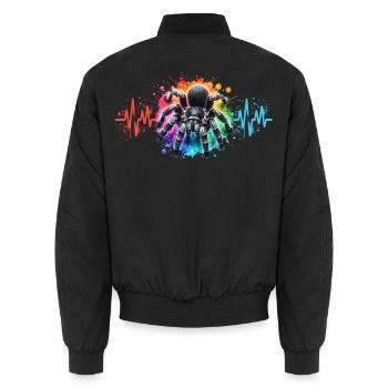 Schwarze Vogelspinne - Unisex Bomberjacke - Schwarz - Hinten - AI Model Male 185 light (185cm)