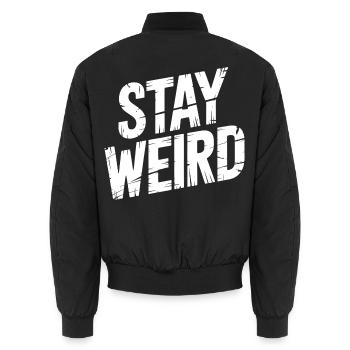Weird Vibes - Unisex Bomberjacke - Schwarz - Hinten - AI Model Male 185 light (185cm)