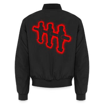 Kickern Tischkicker Herren Kinder Tischfußball - Unisex Bomberjacke - Schwarz - Hinten - AI Model Male 185 light (185cm)