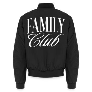 Familien Club - Unisex Bomberjacke - Schwarz - Hinten - AI Model Male 185 light (185cm)