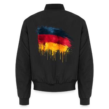 German flag - Unisex Bomberjacke - Schwarz - Hinten - AI Model Male 185 light (185cm)