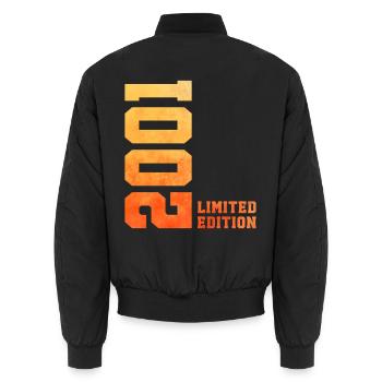 25. Geburtstag limited edition 2001 jahrgang 2001 - Unisex Bomberjacke - Schwarz - Hinten - AI Model Male 185 light (185cm)