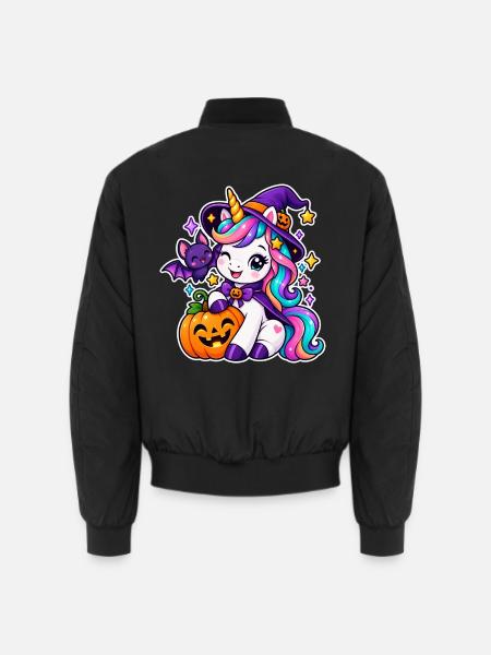 Halloween Einhorn - Unisex Bomberjacke - Schwarz