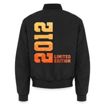 14. Geburtstag limited edition 2012 jahrgang 2012 - Unisex Bomberjacke - Schwarz - Hinten - AI Model Male 185 light (185cm)