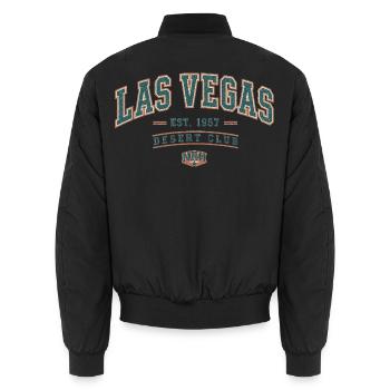 Las Vegas 1957 Vintage Varsity - Unisex Bomberjacke - Schwarz - Hinten - AI Model Male 185 light (185cm)