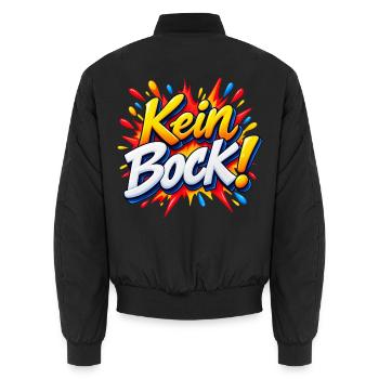 Kein Bock Comic Explosion - Unisex Bomberjacke - Schwarz - Hinten - AI Model Male 185 light (185cm)