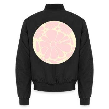 Blumen Danke Hebamme - Unisex Bomberjacke - Schwarz - Hinten - AI Model Male 185 light (185cm)