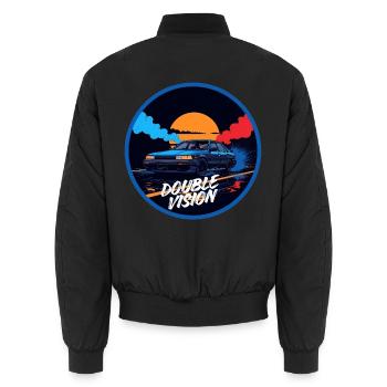 Double Vision Performance Limousine - Unisex Bomberjacke - Schwarz - Hinten - AI Model Male 185 light (185cm)