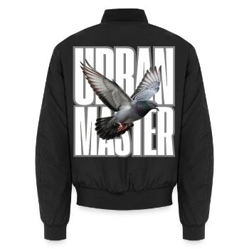 Urban Master Taube - Unisex Bomberjacke - Schwarz - Hinten - AI Model Male 185 light (185cm)