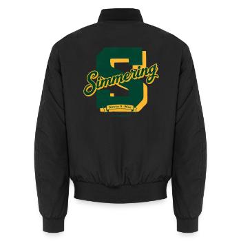 Wien Simmering (11. Bezirk) - Unisex Bomberjacke - Schwarz - Hinten - AI Model Male 185 light (185cm)