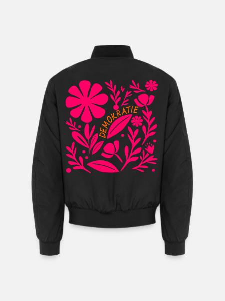 Demokratie Blumen Vielfalt - Unisex Bomberjacke - Schwarz