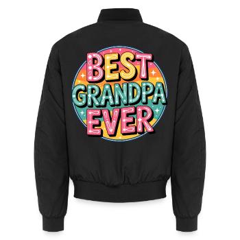Bester Opa - Unisex Bomberjacke - Schwarz - Hinten - AI Model Male 185 light (185cm)