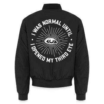 Drittes Auge - Chakra Heilung - Unisex Bomberjacke - Schwarz - Hinten - AI Model Male 185 light (185cm)