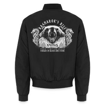 Ragnarok's Rise - Unisex Bomberjacke - Schwarz - Hinten - AI Model Male 185 light (185cm)