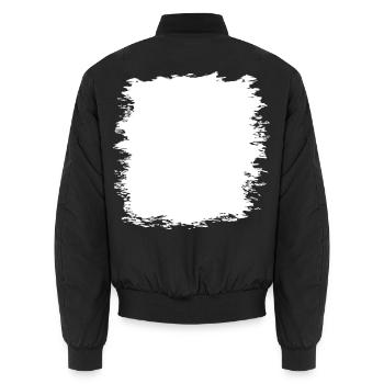 Grunge Textur Hintergrund (Used Look) - Unisex Bomberjacke - Schwarz - Hinten - AI Model Male 185 light (185cm)