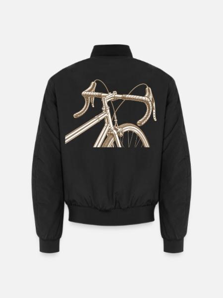 Vintage Rennrad – Klassisches Fahrrad 70er Jahre - Unisex Bomberjacke - Schwarz