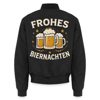 Frohes Biernachten Geschenk Männer - Unisex Bomberjacke - Schwarz - Hinten - AI Model Male 185 light (185cm)
