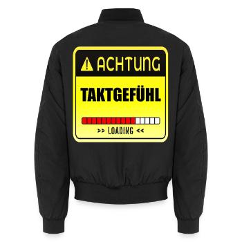 TANZEN TAKTGEFÜHL - Unisex Bomberjacke - Schwarz - Hinten - AI Model Male 185 light (185cm)
