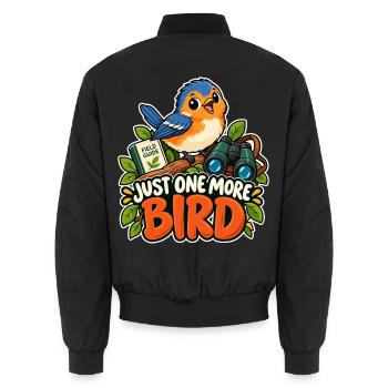 Just One More Bird - Unisex Bomberjacke - Schwarz - Hinten - AI Model Male 185 light (185cm)