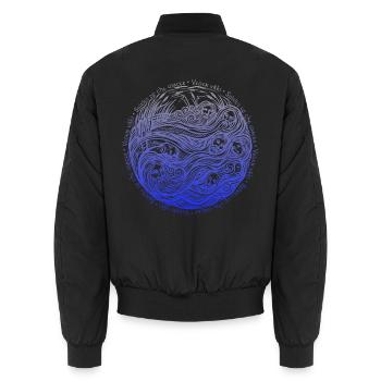 Geister des Wassers, Finnische Folklore - Unisex Bomberjacke - Schwarz - Hinten - AI Model Male 185 light (185cm)