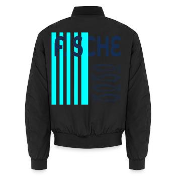 Tierkreiszeichen Fische Geburtstag - Unisex Bomberjacke - Schwarz - Hinten - AI Model Male 185 light (185cm)