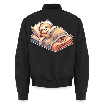 Faultier - Unisex Bomberjacke - Schwarz - Hinten - AI Model Male 185 light (185cm)
