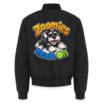 Zwergschnauzer - Unisex Bomberjacke - Schwarz - Hinten - AI Model Male 185 light (185cm)