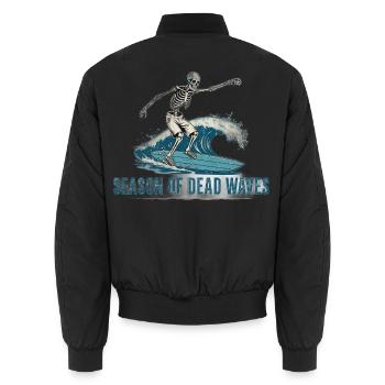 Halloween Skelett - Unisex Bomberjacke - Schwarz - Hinten - AI Model Male 185 light (185cm)