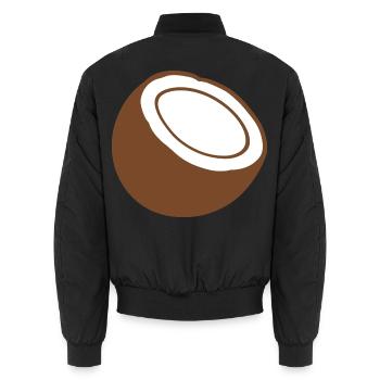 Kokosnuss Lebensmittel Geschenkidee Design Obst - Unisex Bomberjacke - Schwarz - Hinten - AI Model Male 185 light (185cm)