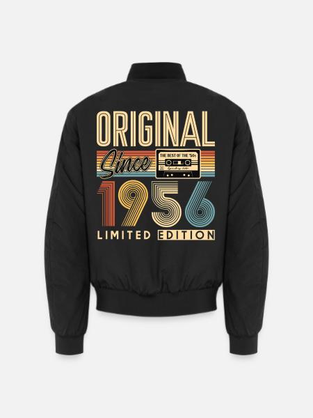 70. Geburtstag, 70 Jahre - Unisex Bomberjacke - Schwarz