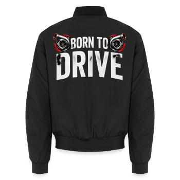 Geboren, um Turbo zu fahren - Unisex Bomberjacke - Schwarz - Hinten - AI Model Male 185 light (185cm)