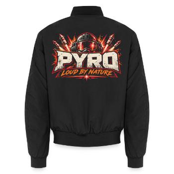 Pyro - Loud by Nature - Unisex Bomberjacke - Schwarz - Hinten - AI Model Male 185 light (185cm)