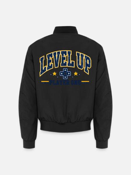 Level Up Gaming - Unisex Bomberjacke - Schwarz