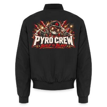 Pyro Crew - Build to Blast - Unisex Bomberjacke - Schwarz - Hinten - AI Model Male 185 light (185cm)