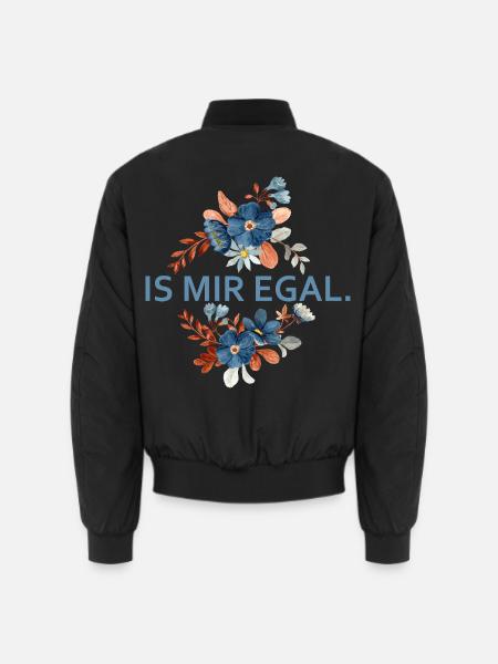 Blumenakzent Is Mir Egal - Unisex Bomberjacke - Schwarz