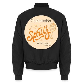 Spritz Clubmitglied Vintage - Unisex Bomberjacke - Schwarz - Hinten - AI Model Male 185 light (185cm)