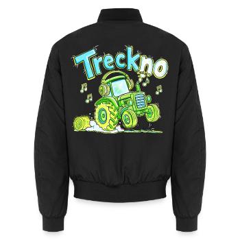 Treckno Traktor Techno Trecker Landwirt Party - Unisex Bomberjacke - Schwarz - Hinten - AI Model Male 185 light (185cm)