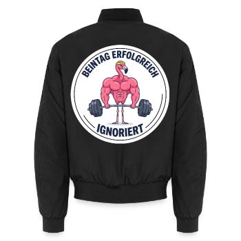 Beintag erfolgreich ignoriert Lustiges Pumper - Unisex Bomberjacke - Schwarz - Hinten - AI Model Male 185 light (185cm)