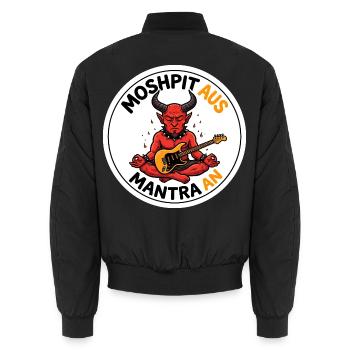 Metalhead Mantra Gitarre Heavy Metal T-Shirt - Unisex Bomberjacke - Schwarz - Hinten - AI Model Male 185 light (185cm)