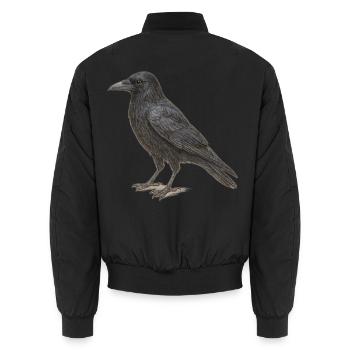 Black Crow - Unisex Bomberjacke - Schwarz - Hinten - AI Model Male 185 light (185cm)