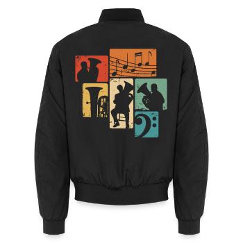 Tuba Orchester Tubist Musiker Blasmusik - Unisex Bomberjacke - Schwarz - Hinten - AI Model Male 185 light (185cm)