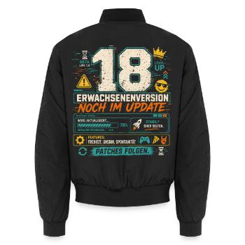 18 Geburtstag Volljährig Gaming Geschenk Humor - Unisex Bomberjacke - Schwarz - Hinten - AI Model Male 185 light (185cm)