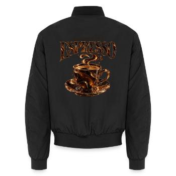 Midnight Espresso Club - Unisex Bomberjacke - Schwarz - Hinten - AI Model Male 185 light (185cm)