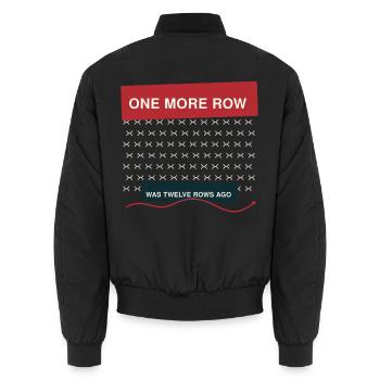 Stricken – eine weitere Reihe war vor zwölf Reihen - Unisex Bomberjacke - Schwarz - Hinten - AI Model Male 185 light (185cm)