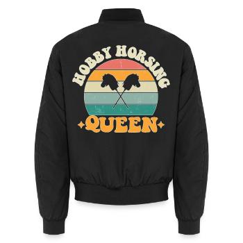 Hobby Horsing Horse Hobbyhorsing Queen - Unisex Bomberjacke - Schwarz - Hinten - AI Model Male 185 light (185cm)