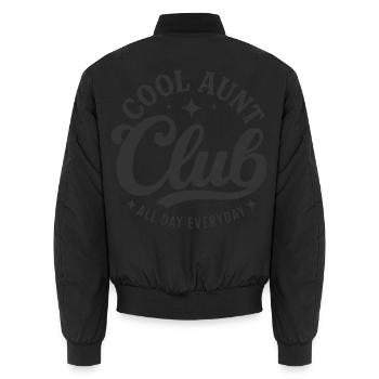 Cool Aunt Club - Unisex Bomberjacke - Schwarz - Hinten - AI Model Male 185 light (185cm)