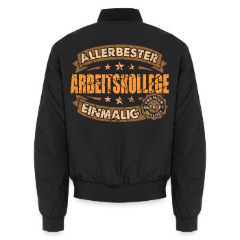 Allerbester Arbeitskollege Einmalig Geschenk - Unisex Bomberjacke - Schwarz - Hinten - AI Model Male 185 light (185cm)