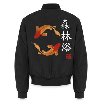 japan Fische japanisch anime asiatisch - Unisex Bomberjacke - Schwarz - Hinten - AI Model Male 185 light (185cm)