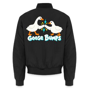 Lightning Geese Bump Lustige Gänsehaut - Unisex Bomberjacke - Schwarz - Hinten - AI Model Male 185 light (185cm)